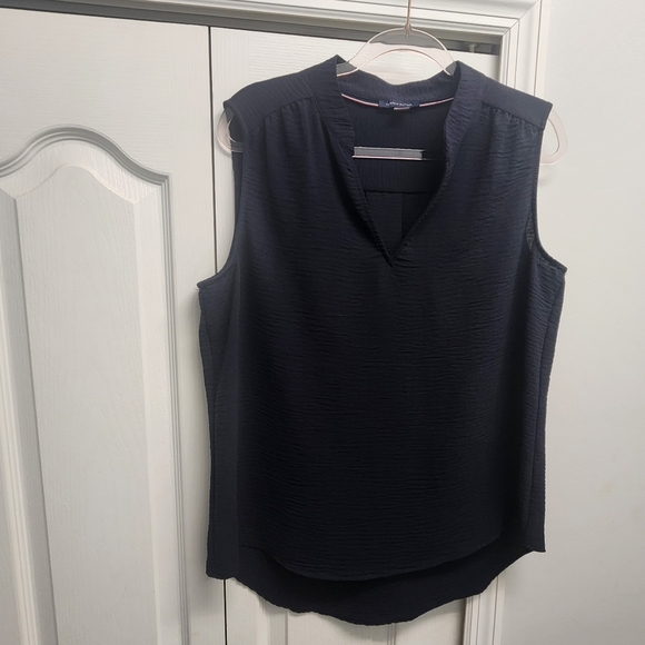 Tommy Hilfiger Blue Blouse with V-Neck - Picture 1 of 4